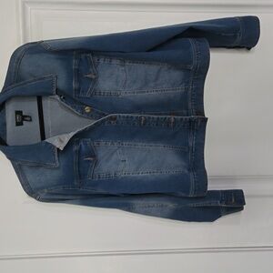 Jones New York Blue Denim Jacket P2P 22 L22 Very Soft Denim.